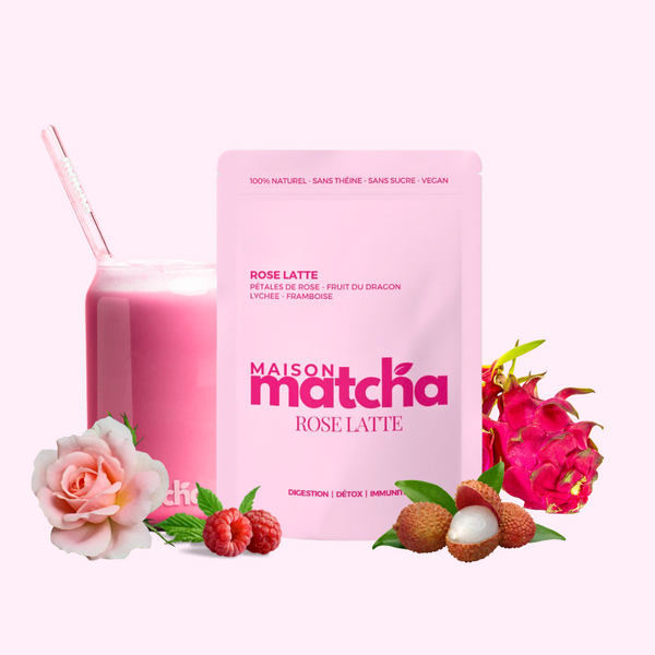 Matcha Rose Latte