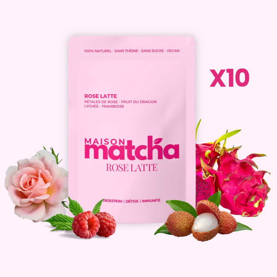 Matcha Rose Latte x10